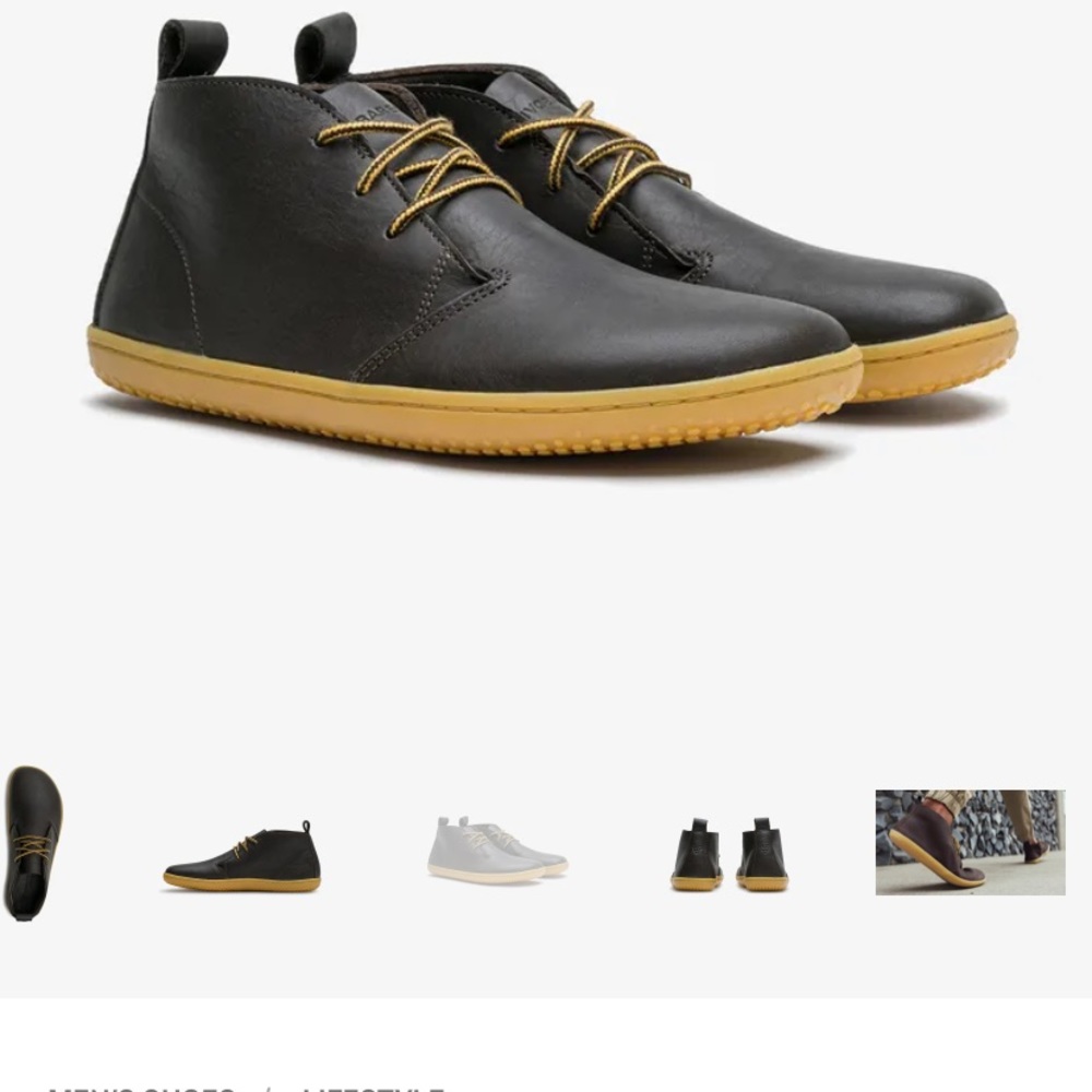 Vivobarefoot Men’s Gobi. Dark brown. Size 13 EU 47 GUC original box